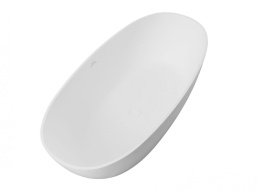 ALLEN BRAU KRION OVAL Ванна Solid Stone отдельностоящая 1710х820 мм слив-перелив, белый матовый