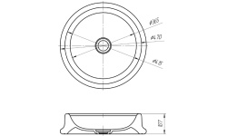 SITEGA Sayma Раковина накладная, Ø470хH107 мм, Custom мини 3 8