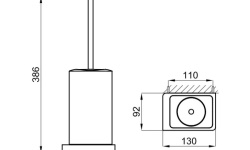 NOKEN LOUNGE Держатель ерша для унитаза настенный, белый/золото мини 3 2