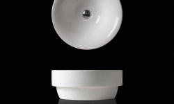 KERASAN CENTO Умывальник круглый 35 см, накладной или встраиваемый, белый мини 3 3
