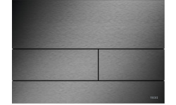 TECEsquare II Панель смыва металлическая с двумя клавишами, антипятна, Brushed Black Chrome PVD мини 1