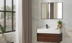 NOKEN ESSENCE C Модуль подвесной корпус из аллюминия 795х290х435 мм, чёрный/фасад цвет орех мини 3 7