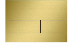 TECEsquare II Панель смыва металлическая с двумя клавишами, антипятна, Brushed Gold Optic PVD мини 1