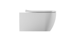 ALICE WUNDER Комплект: Унитаз подвесной aliflush, 53x31 см, с сиденьем SC, крепежом, белый глянцевый мини 3 5