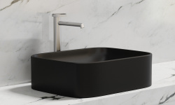 CERAMICANOVA Element Раковина накладная 505x380xH150 мм, Чёрный Матовый мини 3 5