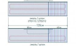 Salini Domino Тумба подвесная 120х50х40 мм, столешница, сифон, S-Stone RAL/эмаль RAL матовый мини 3 6