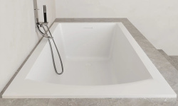 Salini CASCATA KIT Ванна встраиваемая 1806x802x593/610 мм, S-Sense - белый глянцевый/фурнитура белый мини 3 4