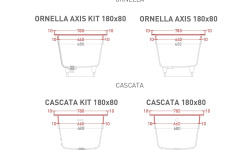 Salini Gabbiano IN 780/1 Полка для встраиваемой ванны 780х180х14 мм, S-Stone - RAL мат мини 3 11