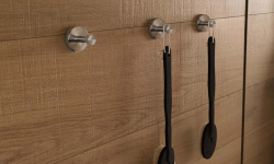 NOKEN ROUND INOX Крючок настенный, браш. нержавеющая сталь мини 3 3