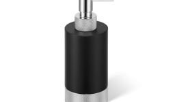 DW CLUB SSP 1 Дозатор для мыла настольный, H17,5x7,5x6,5 см, Черный матовый/Хром мини 1