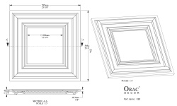 ORAC FLEX ДЕКОРАТИВНЫЙ ЭЛЕМЕНТ 595x595x43 мини 3 2