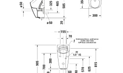 DURAVIT Starck Писсуар Rimless, 300x350 мм, белый мини 3 2