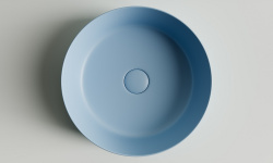 CERAMICANOVA Element Раковина накладная круглая 390х390хH120 мм, голубой матовый мини 3 3