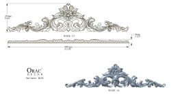 ORAC ДЕКОРАТИВНЫЙ ЭЛЕМЕНТ 245х32х1050 мини 3 4