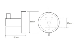 BEMETA WHITE Крючок 55х55х50 мм, белый мини 3 2