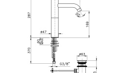 NICOLAZZI OLYMPUS Смеситель высокий для раковины, 1 отв., CROMO мини 3 3