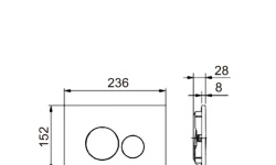 NEMO Клавиши смыва круглые кнопки, брашированный никель мини 3 2