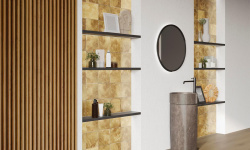 LANTIC PICAT Раковина напольная 40X40X84 см, TEXTURE HABANA DARK мини 3 3