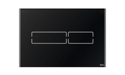 TECElux Mini Панель смыва для унитаза с электронным сенсорным приводом, стекло черное мини 1