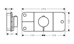 AXOR ONE Термостат для 3 потребителей, хром мини 3 2