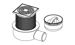 TECEdrainpoint S 50 Трап дренажный, низкий без фланца, полированная сталь мини 3 3