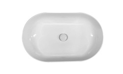 KERASAN FLO F10 Раковина накладная 70x44 см, без отверстий, белый мини 3 2