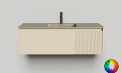 Salini Domino Тумба подвесная 120х50х40 мм, столешница, сифон, S-Stone RAL/эмаль RAL матовый мини 1