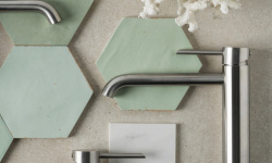 NOKEN ROUND INOX Смеситель для раковины, без ДК, браш. нержавеющая сталь мини 3 4