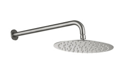 ALLEN BRAU PRIORITY Верхний душ Slim, нерж. сталь #304, д-250 мм. держатель 380 мм, браш.никель мини 1
