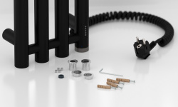 СУНЕРЖА Кантата 4.0 Полотенцесушитель (электрика), 1500х159 мм, ТЭН правый, Матовый чёрный мини 3 4