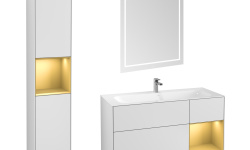 VB FINION Комплект мебели с раковиной, White Matt Lacquer/AnthraciteMatt Lacque/альп. белый мини 1