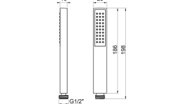 ALMAR Thin Ручной душ, Matt Black мини 3 5