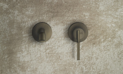 GESSI INGRANAGGIO Смеситель для раковины из стены на 2 отв., Black Metal Brushed PVD мини 3 4