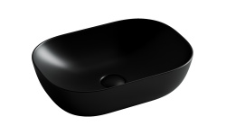 CERAMICANOVA Element Раковина накладная, 460x330x135 мм, черный матовый мини 1