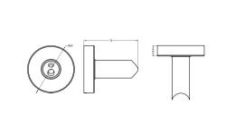 BEMETA Комплект скрытого подключения для эл. полотенцесушителя, хром мини 3 2