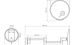 BEMETA Косметическое зеркало круглое Ø203 мм, пластиковая крышка, хром мини 3 2