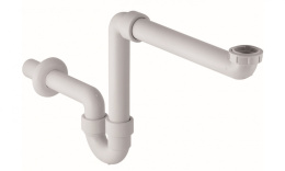 GEB Сифон компактный U-образный, ПП, с отводом, dØ 40 мм, белый