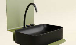 CERAMICANOVA Element Раковина накладная 605х380х150 мм, черный матовый мини 3 5
