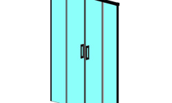 RADAWAY Idea Black DWD 180 Дверь в нишу раздвижная 1785-1815xH2005 мм, черный/прозрачный мини 1