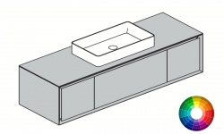 BRENTA Manhattan MH34 Тумба с тремя выдвижными ящиками, MZZ Матовый лак мини 1