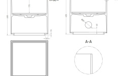 Salini ARMONIA SQUARE 03 Раковина накладная 450х450х450 мм, S-Stone-белый матовый мини 3 7
