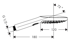 HANSGROHE Raindance Select E Ручной душ 120 3jet, чёрный матовый мини 3 2