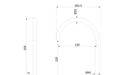 WHITECROSS Излив отдельностоящий 225 мм, 12 л/мин, золото мини 3 2