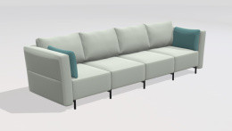 GAMADECOR FOLD S2 4 Диван на ножках в комплекте 354x108 см, Спецзаказ!