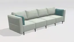 GAMADECOR FOLD S2 4 Диван на ножках в комплекте 354x108 см, Спецзаказ!