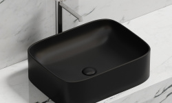 CERAMICANOVA Element Раковина накладная 505x380xH150 мм, Чёрный Матовый мини 1
