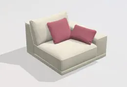 NAP GAMADECOR B2 Диваный модуль S2 R, 108х106 см. Спецзаказ.