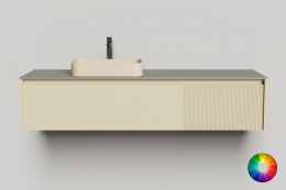 Salini Domino Тумба подвесная с 2-мя ящиками 180х50х40 см, столешница, S-Stone RAL/эмаль RAL матовый