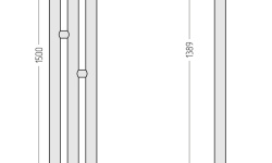 СУНЕРЖА Терция 3.0 Полотенцесушитель (электрика), H1500х106 мм, ТЭН левый, Матовый чёрный мини 3 5