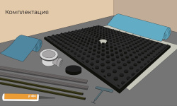 BUTECH Shower deck Душевой поддон для сухой укладки плитки, 700x700x30 мм мини 3 10